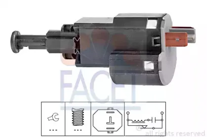7.1155 FACET Выключатель фонаря сигнала торможения 7.1155 FACET Выключатель фонаря сигнала торможения