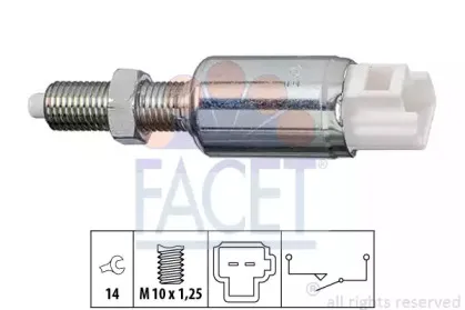 7.1259 FACET Выключатель, привод сцепления (Tempomat) 7.1259 FACET Выключатель, привод сцепления (Tempomat)