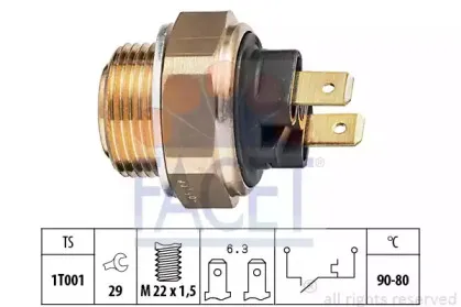 7.5002 FACET Термовыключатель, вентилятор радиатора 7.5002 FACET Термовыключатель, вентилятор радиатора