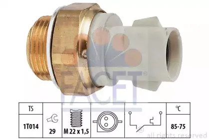 7.5130 FACET Термовыключатель, вентилятор радиатора 7.5130 FACET Термовыключатель, вентилятор радиатора