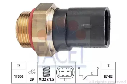 7.5230 FACET Термовыключатель, вентилятор радиатора 7.5230 FACET Термовыключатель, вентилятор радиатора