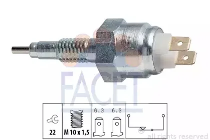 76012 FACET Выключатель, фара заднего хода 76012 FACET Выключатель, фара заднего хода