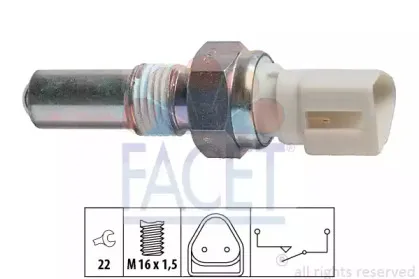 7.6212 FACET Выключатель, фара заднего хода 7.6212 FACET Выключатель, фара заднего хода