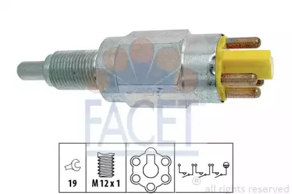 76251 FACET Выключатель, фара заднего хода 76251 FACET Выключатель, фара заднего хода