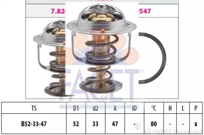 7.8205S FACET Термостат, охлаждающая жидкость 7.8205S FACET Термостат, охлаждающая жидкость