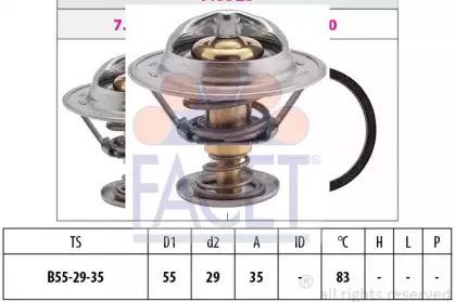 7.8323S FACET Термостат, охлаждающая жидкость 7.8323S FACET Термостат, охлаждающая жидкость