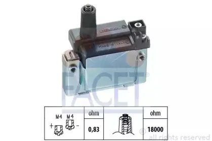 9.6114 FACET Катушка зажигания 9.6114 FACET Катушка зажигания