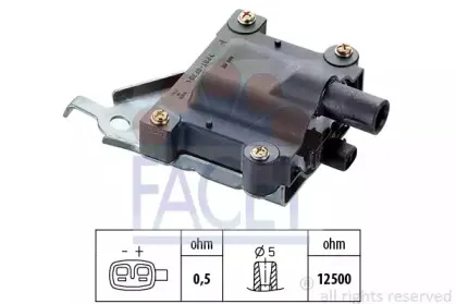9.6185 FACET Катушка зажигания 9.6185 FACET Катушка зажигания