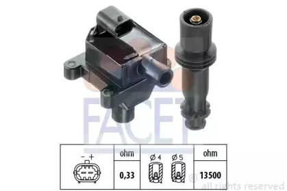 9.6297K FACET Катушка зажигания 9.6297K FACET Катушка зажигания
