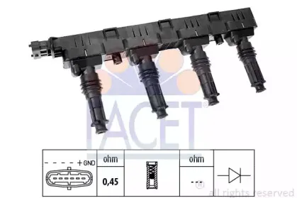9.6300 FACET Катушка зажигания 9.6300 FACET Катушка зажигания
