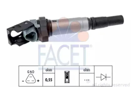 9.6507 FACET Катушка зажигания 9.6507 FACET Катушка зажигания