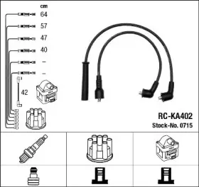 0715 NGK Комплект проводов зажигания 0715 NGK Комплект проводов зажигания