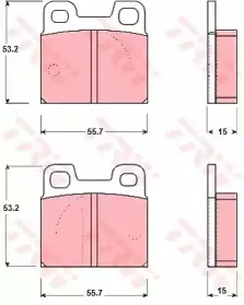 GDB144 TRW Комплект тормозных колодок, дисковый тормоз GDB144 TRW Комплект тормозных колодок, дисковый тормоз