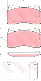GDB1608 TRW Комплект тормозных колодок, дисковый тормоз GDB1608 TRW Комплект тормозных колодок, дисковый тормоз