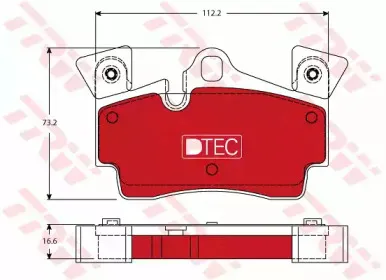 GDB1652DTE TRW Комплект тормозных колодок, дисковый тормоз GDB1652DTE TRW Комплект тормозных колодок, дисковый тормоз