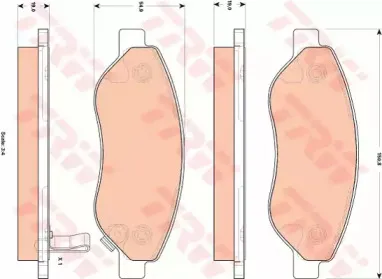 GDB1713 TRW Комплект тормозных колодок, дисковый тормоз GDB1713 TRW Комплект тормозных колодок, дисковый тормоз