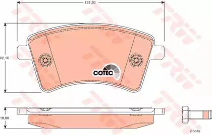 GDB1785 TRW Комплект тормозных колодок, дисковый тормоз GDB1785 TRW Комплект тормозных колодок, дисковый тормоз