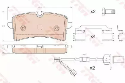 GDB1989 TRW Комплект тормозных колодок, дисковый тормоз GDB1989 TRW Комплект тормозных колодок, дисковый тормоз