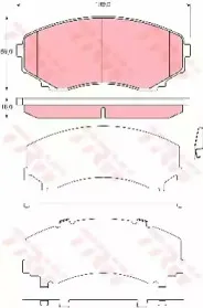 GDB3326 TRW Комплект тормозных колодок, дисковый тормоз GDB3326 TRW Комплект тормозных колодок, дисковый тормоз
