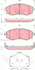 GDB3365 TRW Комплект тормозных колодок, дисковый тормоз GDB3365 TRW Комплект тормозных колодок, дисковый тормоз