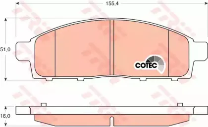 GDB3435 TRW Комплект тормозных колодок, дисковый тормоз GDB3435 TRW Комплект тормозных колодок, дисковый тормоз