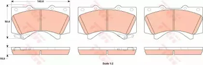 GDB3524 TRW Комплект тормозных колодок, дисковый тормоз GDB3524 TRW Комплект тормозных колодок, дисковый тормоз