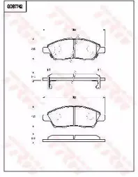 GDB7742 TRW Комплект тормозных колодок, дисковый тормоз GDB7742 TRW Комплект тормозных колодок, дисковый тормоз