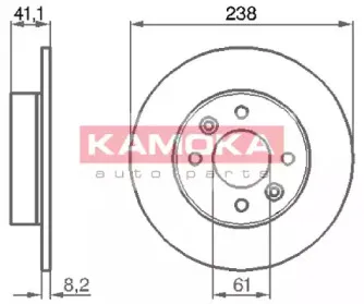 103140 KAMOKA Тормозной диск 103140 KAMOKA Тормозной диск
