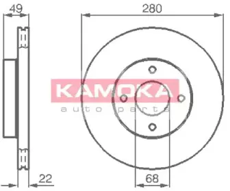 1031918 KAMOKA Тормозной диск 1031918 KAMOKA Тормозной диск