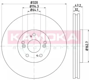 103318 KAMOKA Тормозной диск 103318 KAMOKA Тормозной диск