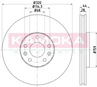 1033454 KAMOKA Тормозной диск 1033454 KAMOKA Тормозной диск