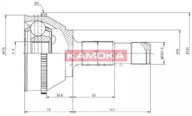 6508 KAMOKA Шарнирный комплект, приводной вал 6508 KAMOKA Шарнирный комплект, приводной вал