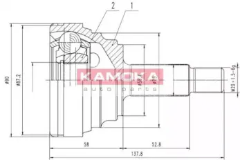 6606 KAMOKA Шарнирный комплект, приводной вал 6606 KAMOKA Шарнирный комплект, приводной вал