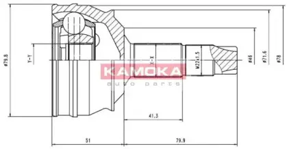 6632 KAMOKA Шарнирный комплект, приводной вал 6632 KAMOKA Шарнирный комплект, приводной вал