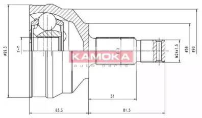 6698 KAMOKA Шарнирный комплект, приводной вал 6698 KAMOKA Шарнирный комплект, приводной вал