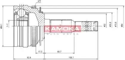 6746 KAMOKA Шарнирный комплект, приводной вал 6746 KAMOKA Шарнирный комплект, приводной вал