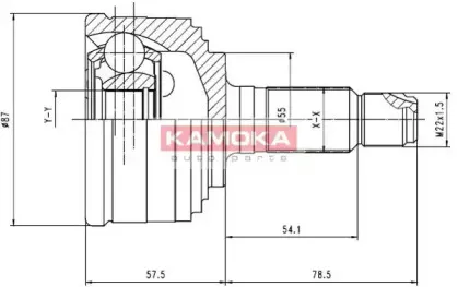 6830 KAMOKA Шарнирный комплект, приводной вал 6830 KAMOKA Шарнирный комплект, приводной вал