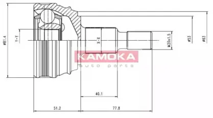 6864 KAMOKA Шарнирный комплект, приводной вал 6864 KAMOKA Шарнирный комплект, приводной вал