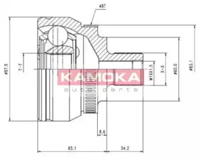 7050 KAMOKA Шарнирный комплект, приводной вал 7050 KAMOKA Шарнирный комплект, приводной вал