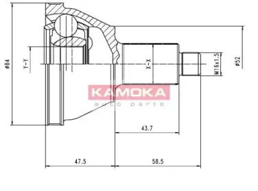 7084 KAMOKA Шарнирный комплект, приводной вал 7084 KAMOKA Шарнирный комплект, приводной вал