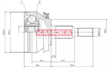 7526 KAMOKA Шарнирный комплект, приводной вал 7526 KAMOKA Шарнирный комплект, приводной вал