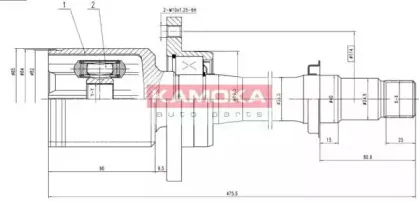 8719 KAMOKA Шарнирный комплект, приводной вал 8719 KAMOKA Шарнирный комплект, приводной вал
