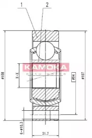 8738 KAMOKA Шарнирный комплект, приводной вал 8738 KAMOKA Шарнирный комплект, приводной вал