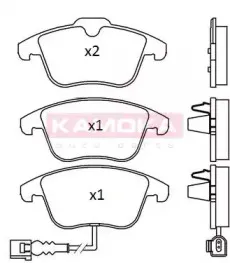 JQ101226 KAMOKA Комплект тормозных колодок, дисковый тормоз JQ101226 KAMOKA Комплект тормозных колодок, дисковый тормоз