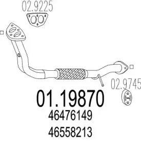 01.19870 MTS Труба выхлопного газа 01.19870 MTS Труба выхлопного газа