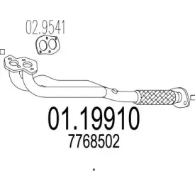 01.19910 MTS Труба выхлопного газа 01.19910 MTS Труба выхлопного газа