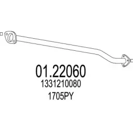 01.22060 MTS Труба выхлопного газа 01.22060 MTS Труба выхлопного газа