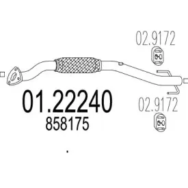 01.22240 MTS Труба выхлопного газа 01.22240 MTS Труба выхлопного газа