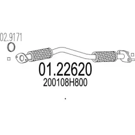 01.22620 MTS Труба выхлопного газа 01.22620 MTS Труба выхлопного газа