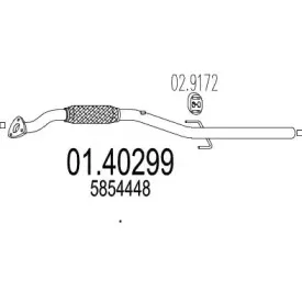 01.40299 MTS Труба выхлопного газа 01.40299 MTS Труба выхлопного газа